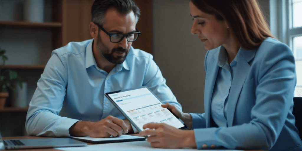 Dubai business owner reading positive Google reviews for a web design company on a laptop.